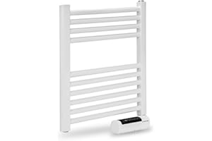 TROTEC Elektrischer Handtuchwärmer TWH 300 S – Wandmontage, 300 W, modernes Flachrohr-Design, geräuschloser Betrieb, IPX4, ideal fürs Bad & Gäste-WC