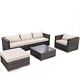 【8cm dicke Sitzauflagen】8cm dicke Sitzauflagen der Gartengarnitur laden zum angenehmen Entspannen ein. Die hohe Polsterung bietet einen optimalen Mix aus Sitzkomfort, Bequemlichkeit und Langelebigkeit.