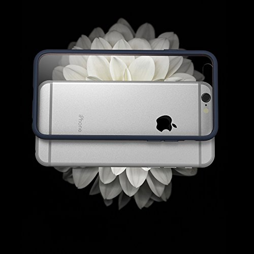 iMounTop Hülle iPhone 6 Plus Hülle 6S Plus Hülle TPU Rahmen + Hart PC Zurück Backcover Kombination Hochtransparent Nie verfärben Schutzhülle Tasche Schale Kratzfeste Handytasche für Apple iPhone 6 Plus / 6S Plus (5.5 Zoll) (Dunkelblau) - 2