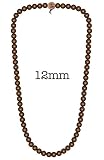 WOOD FELLAS Deluxe Holz-Perlenkette brown 6mm Holz-Schmuck, Halskette in drei verschiedenen Perlen-Größen erhältlich - 2