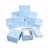 nbeads 10 Pcs Carré de L'Emballage Coque avec Nœud Bijoux Collier Bracelet Boîte Cadeau pour Montre Bracelet, Écran, 8.9 × 8.1 × 5.4 cm