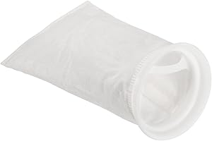 PATIKIL 4" Ring Filtersocken 150 Mikron Netztasche Schwimmhalle Abschäumer Weiß