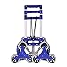 Produktbild Q.AWOU Transport Hand Truck Aluminium Alloy Faltbare Antirust Silent Wheel 6 Runden Treppensteigen, Last 45kg, Raddurchmesser 10CM (Farbe: Blau)