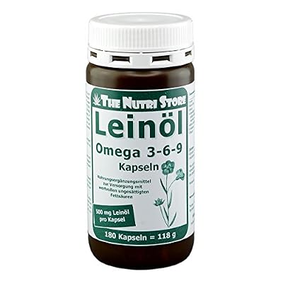 Omega-3-6-9 Leinöl 500 mg Kapseln 180 Stk. - zur Versorgung mit wertvollen ungesättigten Fettsäuren