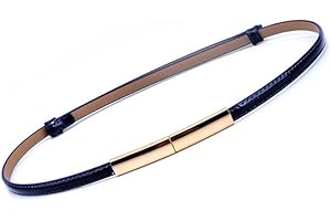 Rojeam Femme Ceinture en Cuir Sans Boucle Ceintures Réglable Sangle de Taille pour Pantalons Jeans Robe