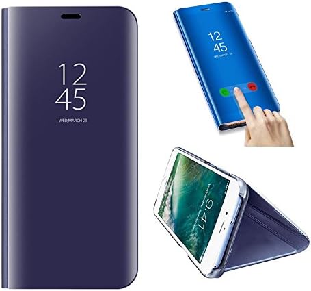 For Samsung Galaxy S7 Edge Phone Case Metal, Samsung S7 Edge Case Stand, SevenPanda Flip Mirror Luxury Transparent Case Cover Phone Pouch Smart Sleep / Wake Function Ultra Thin Glitter Crystal Rhinestone Book PC Hard Aluminum Scratch Resistant Shock Absorbing Cell Phone Case Shell Cover - Dark Purple