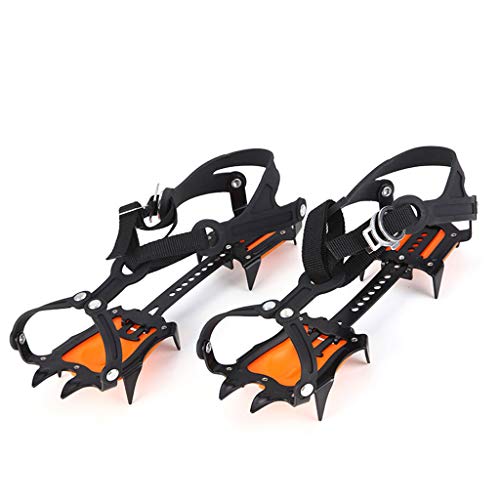 HAOHAOWU Crampons Outdoor Professional Ice Climbing Anti-Skid Shoe Covers Climbing Snow Claws Anti-Skid Ice Caught 10 Teeth Manganese Steel Crampons