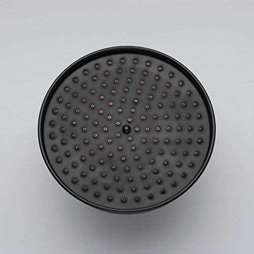 Hiendure®Durchmesser 8 Zoll Runde Luxus Regendusche Einbauduschköpfe Messing Duschkopf aus Messing Spiegeleffekt Öl-rieb Bronze - 5