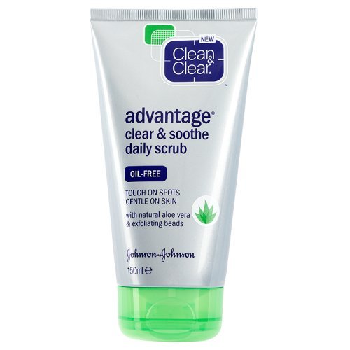 Clean & Clear Advantage Clear and Soothe Daily Scrub, 150ml
