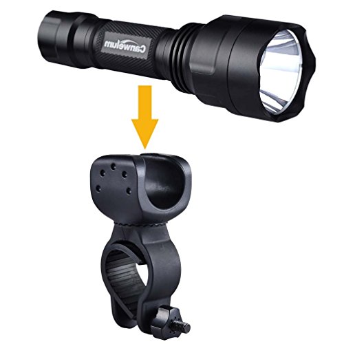 Canwelum 360 Grad justierbarer Fahrradhalterung Klemm, Fahrradhalterung Halterung für LED-Taschenlampe als Fahrradlampe - 3