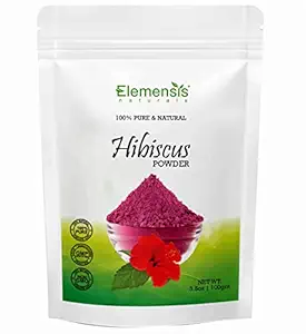 Elemensis Naturals Pure & Natural Hibiscus Powder for Face Packs and Hair Care, 200gm
