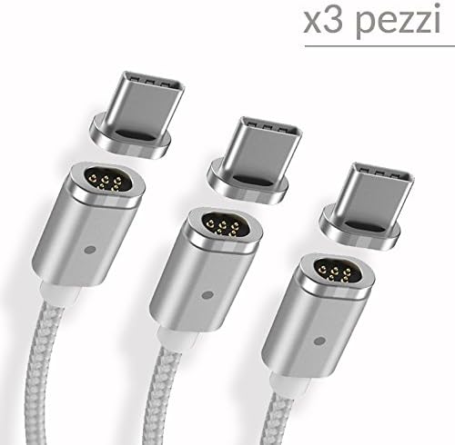 DIGITALKEY 3PZ Wsken Mini 2 USB-C Magnetic for SYNC and battery charger - for Huawei iMac Notebook e Smartphone (3 Pezzi - USB-C)