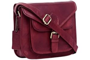 J. Wilson London Designer Genuine Real Distressed Vintage Leather Handmade Women Crossover Shoulder Messenger Bag Handbag