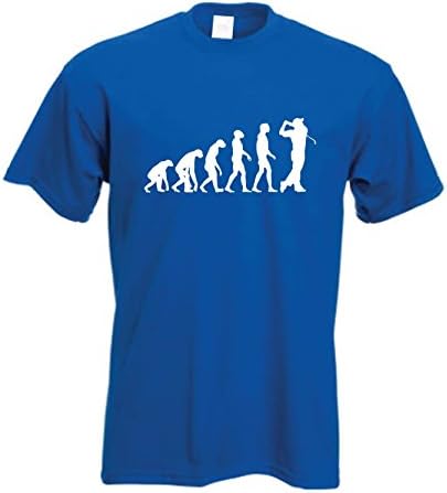 SHOEBOBGolf t-Shirt Evolution of Man |Golfer Golfing Cotton Tshirt with Premium Vinyl Evo Golf Print That Will not Crack or Fade juts What You are Looking for.