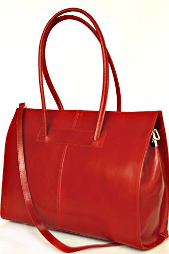 Leder Damen Business-   Akten-  Laptoptasche mit Schulterriemen Italy Mod 2026-p