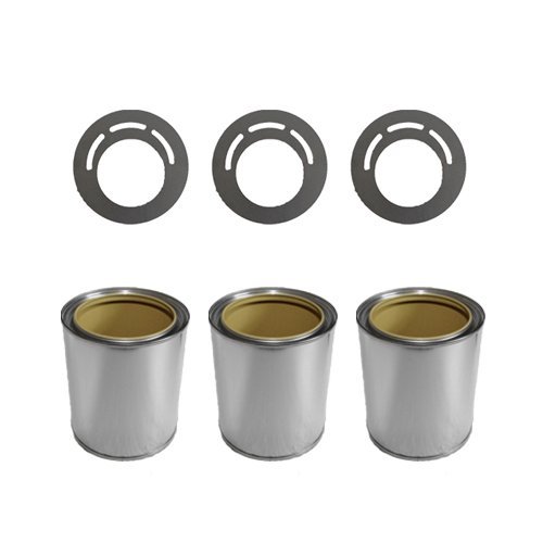 3x Brennstoffdosen aus Weißblech 0,5L + Sparplatten für Gel oder Bio Ethanol