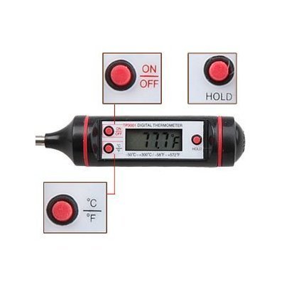 JUNGEN Digitale Kochen Lebensmittel Probe Meat Thermometer Küche Grill, Lebensmittel-Digital Thermometer Digital LCD Haushaltsthermometer küchen Einstichthermometer - 3