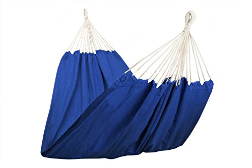 Kronenburg Hängematte Mehrpersonen 210 x 150 cm, Belastbarkeit bis 300 kg TÜV SÜD geprüft, Blau