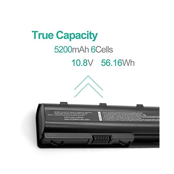 CBD HP 593553-001 Compaq CQ58 Laptop Battery for HP 593554-001 Mu06, Compaq CQ42 CQ56 CQ57 CQ58 CQ62 G4 G6 G7 G42 G56 G57 G62 Evny 15 Evny 17 DV6-6000, DV7-4000 DV7-5000 [5200mAh 1 YEAR WARRANTY] - Image 3