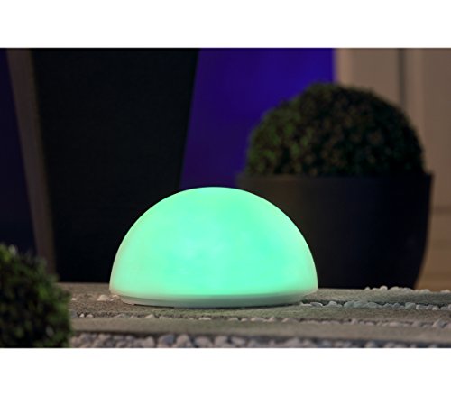 Dehner Solar Halbkugel mit Farbwechsel, Ø 25 cm, Höhe 16 cm, Kunststoff - 3