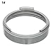 Produktbild Renendi Auspuffschlauch Schlauchverbinder Fensteradapter rund/eckig geformte Schnittstelle für 15 cm tragbare Mobile Klimaanlage PC, ABS, Silber, Round L/F Series