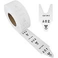 1 Roll of 2-Digit Take-A-Number Tickets Turn-O-Matic - 3000 Tickets/Roll for D80 Ticket Dispenser 6 Groups Queue Number from A01-E99 White (White-1 Roll)