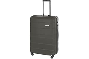 BARRENS Valigia Grande Rigida Trolley da Stiva XL 77 cm ABS con 4 Ruote Bagaglio Valigie Leggera 91 L Organizzazione Fino a 23 kg 77x52x29 cm (Grafite)