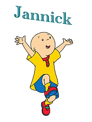 Bügelbild Caillou mit persönlichem Namen plus 1 kleines Gratis Bild zum Üben; für helle Textilien - 4