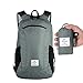 Produktbild Faltbar Rucksack, leicht verstaubar, wasserabweisend, für Schule, Reisen, Sport, wasserdicht, extrem leicht, unisex, 18 l Grau Urban Grey