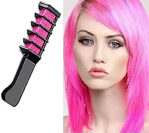 AASA Hair Chalk Comb Temporary Hair Color Dye for Girls for Children Day Halloween Christmas Pink