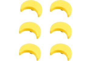 CcHhyyt Bottoni in gomma morbida a forma di cartone animato per bambini ragazze ragazzi maniglie cassetti per armadi camera dei bambini 6 pezzi (luna gialla)