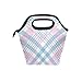 Produktbild SKYDA Insulated Lunchpaket Plaid Check Pattern In Pin Lunch Tote Reusable Cooler Bag Organizer Portable Reusable Lunch Tote