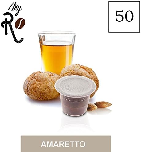 50 Nespresso® Compatible Coffee Capsules - Amaretto flavored coffee -50 x coffee capsules/pods espresso compatible Nespresso - (10 Pack of 5 for a total of 50 Capsules, 50 servings) - MyRistretto