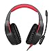 Produktbild kingko Onikuma PC Gaming Headset für PS4 Xbox One, 3,5 mm Stereo USB LED Kopfhörer mit Omnidirektionalem Mikrofon, Lautstärkeregler für Computer Laptop Mac Playstation 4 (Red)