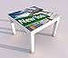 Produktbild Design - Tisch mit UV Druck 55x55cm New York Flugzeug Airport Schild Flug Spieltisch Lack Tische Bild Bilder Kinderzimmer Möbel 18A1729, Tisch 1:55x55cm