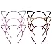 Produktbild Mudder Katze Ohr Stirnband Haar Band Leopard Haarband Stirnband für Party und Tägliche Dekoration, Verschiedene Farben, 6 Stücke