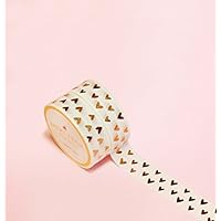 HEART ROSE GOLD FOIL WASHI TAPE Idéal pour scrapbooking • Stickers Fonctionnels pour Planner • Deco • Planning et Organiseur • Masking Tape • Papeterie • Washi Tape • Stickers pour Journal • DYI • Adhésif