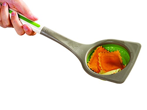 Chef´n 103-277-120 FreshForce Schaumlöffel mit ausklappbarem Sieb, weiß / grün - 5