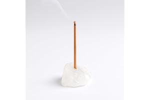 Urban Nest Porta Incenso in Cristallo Naturale, Pietra Decorativa per Meditazione, Purificazione Energetica, Guarigione Emotiva, Crescita Spirituale & Decorazioni per la Casa (Quarzo Trasparente)
