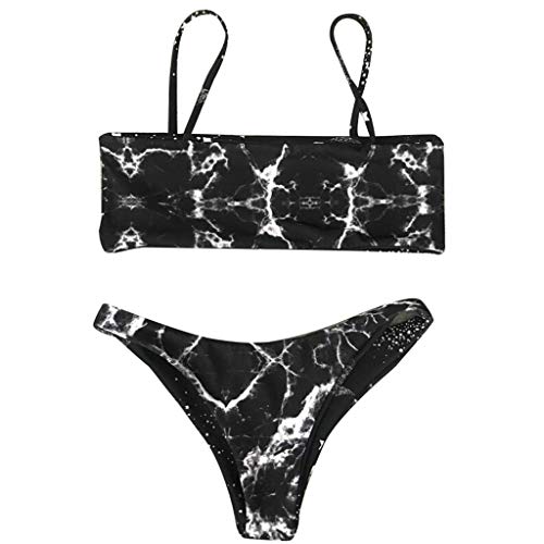 NPRADLA Women's Two-Sided Swimsuit Sexy Bandage Bandaue Bikini Set Push-ups Thicken High Waist Swimwear Beachwear