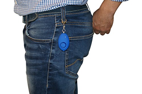 ocona© Mini Taschenalarm Panikalarm Notfallalarm zur Selbstverteidigung mit integrierter LED-Lampe, Alternative zum Pfefferspray, tragbar, blau - 2
