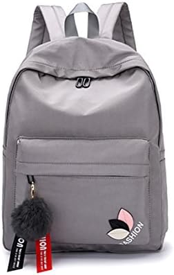 Flyingsky School Bag,Printed Polyester Solid-Color Girls Women Backpack for Traveling and Outdoor Casual Activities