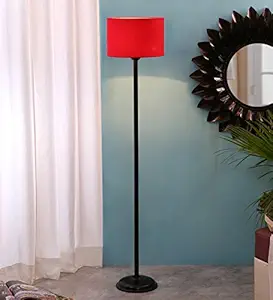 AF71,Red Dum Stick/Fashionable Wrought Iron Floor Lamp/Standing Lamp by Devansh for Living Room/Drawing Room/Office/Bedroom/Decoration/Lobby/Dining Room/Passage/Hall Way/Gift/Entrance/Corner