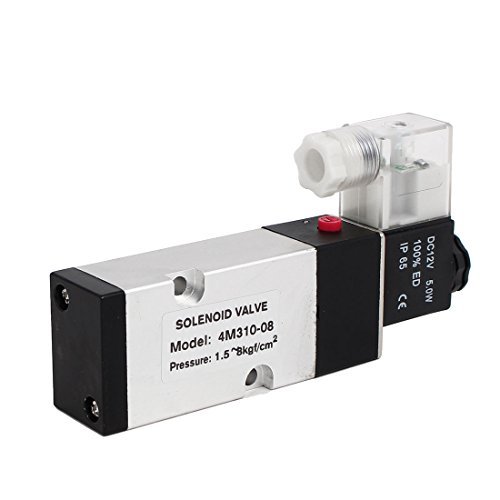 Preisvergleich Produktbild DealMux DC 12V 2 Position 5 Way Neutral Elektromagnetluftsteuerventil 4M310-08