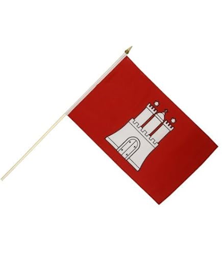 Flaggenfritze® Stockflagge Sambia 30 X 45 Cm – Wetterfeste Polyester-Fahne Mit Holzstab (59 Cm)