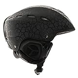 Geeignet für den Skisport perfk Verstellbarer kihelm Snowboardhelm Snowboard Ski Helm Skaterhelm Fahrrad Schutzhelm - Schwarz Sprung M