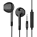 Produktbild langsdom E6U in-Ear in-Ear-Kopfhörer Leichte Kopfhörer mit Lautstärkeregler HD Mikrofon 3,5 mm Klinke für Apple, Samsung, Huawei, Sony, Xiaomi, Etc. (Schwarz)