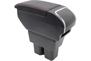 KAERGK Double Layer Armrest Box For Suzuki Jimny 2019-2023 Center Console Storage Box with Cup Holder Armrest Accessories Black