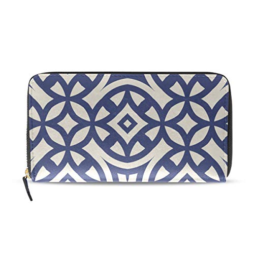 Preisvergleich Produktbild Plsdx Abstrakte Geometrische Spalier Lange Pass Kupplung Geldbörsen Reißverschluss Brieftasche Fall Handtasche Geld Organizer Tasche Kreditkarteninhaber Für Dame Frauen Mädchen Männer Reisegeschenk