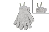 Bodylife Grey Carbonized Bamboo Exfoliating Gloves With Hanging Strap